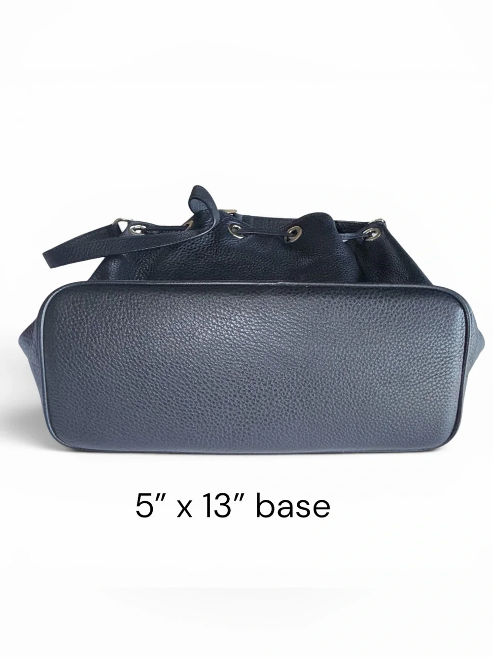 Michael Kors Black Pebbled Leather Bucket Shoulder Bag with Drawstring